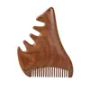 Peine de Masaje de Sándalo Dorado, Peine para Meridianos de la Cabeza, Raspado, Afeitado, Masaje de Puntos de Acupuntura, Peine de Madera Multifuncional para Mujeres para Levantar su Rostro