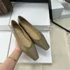 Sapatos rasos Jinxingqi estilo coreano, confortáveis e versáteis, bico quadrado, corte em V, emagrecedores, sapatos simples de alta qualidade para o dia a dia, tipo vovó