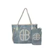 Bolsa Feminina Grande Capacidade Estampa de Letras 2026 Tendência Simples Casual Textura Bolsa de Ombro Estética Bolsa Tote de Axila Bolsa de Ombro
