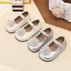 Zapatos Mary Jane de Cuero con Perlas, Fuegos Artificiales y Pedrería para Niñas, Nuevo Estilo Coreano Versátil, Suela Suave, Zapatos de Una Sola Pieza, Primavera/Verano 2026