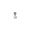 Acero Inoxidable 316L Labio Uña Barra 1.2mm Forma de Corazón Estrella Redondo Cuadrado Zircón Uña Labial Zircón Forma de Corazón