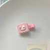 Galletas de Fresa Kt traje Pasador Chica Rosa Blanco Pasador Cordón de Cabello Flequillo Cabello Suelto Goma Tendón Dibujos Animados Tocado