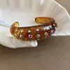 Pulsera de Madera con Grano Color Café Estilo Vintage Retro, Pulsera de Lujo Ligero de Gama Alta, Joyería de Moda Transfronteriza Europea y Americana