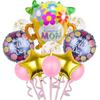 Balão de alumínio para o Dia das Mães transfronteiriço Tema Dia das Mães avental de amor Coroa Balão de decoração para festa de feriado atacado