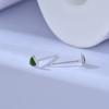 Brinco Stud de Prata S999 Formato Triângulo para Lóbulo da Orelha Feminino Design de Nicho Orelha Óssea Simples Haste de Orelha Preta Vermelha Prata Esterlina Distintiva