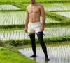 Meias de Plantio Espessas Anti-Sanguessuga para Homens, Meias Longas para Campos de Arroz, Meias Longas Especiais Resistentes ao Desgaste e Antiderrapantes para Plantio de Arroz