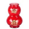 Lámpara de Mantequilla Sin Humo de Vidrio Rojo para Uso Doméstico, un Símbolo Tradicional de Buena Fortuna y Prosperidad, con una Luz de Larga Duración