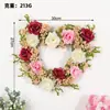 Guirlanda de Rosas Artificiais de Primavera em Estoque Transfronteiriça Guirlanda Romântica de Dia dos Namorados Decoração Pendurada na Porta Adereço de Fotografia