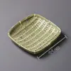 Pá de Bambu Trançado Feita à Mão Bandeja de Secagem Estilo Fazenda Cesta para Chá de Frutas Armazenamento de Cozinha Cesta para Pão Cozido Redonda