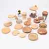 Tapa de Taza de Madera de Haya Natural, Tapa de Frasco de Almacenamiento Hermético de Madera Maciza, Tapa de Frasco Creativa de Madera Maciza con Sello de Anillo de Silicona, Personalización