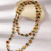 Collar Boho Vintage de Conchas de Colores con Cuentas para Mujer, Cadena Larga de Suéter Halter Retro Estilo Vacacional al por Mayor