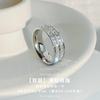 Anillo de estrella en todo el cielo al por mayor Anillo de acero de titanio para mujer anillo de diamantes completos anillo de pareja anillo de circón anillo de viento frío de lujo ligero