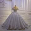 Amazon Comercio Exterior Vestido de Novia Principal 2026 Modelo Nuevo Talla Grande Hombros Descubiertos Lentejuelas Encaje Estilo Corte Vestido de Novia Sexy de Alta Resistencia