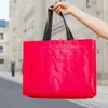Bolsa de Tote Tejida Grande de Alta Capacidad Personalizada Atractiva para Exposiciones y Publicidad, Bolsa de Tote Grande Laminada Piel de Serpiente