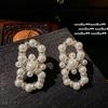 Aretes de lazo de burbuja de sirena con perlas, pez Ji colorido, collar de cuentas de circonita de alto carbono apilado
