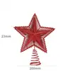 Estrela para topo de árvore de Natal transfronteiriça, Decorações de árvore de Natal, Estrelas pentagrama de plástico, Arranjo de atmosfera festiva de Natal