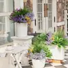 Verde Artificial para Fronteira Amazon Eucalipto Lavanda Jardim Hotel Decoração Adereços Conjunto Combinado de Flores Artificiais