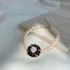 Estilo Francés Sencillo Collar de Perlas y Camelia Sentido del Diseño Moda Celebridad de Internet Cadena Elegante para la Clavícula Diseño Versátil Collar