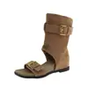 Botas de Plataforma Gruesa Estilo Retro para Mujer, Nuevo Modelo Verano 2026 con Hebilla de Cinturón Única y Aumento Oculto de Altura
