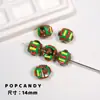 Corazón Slash Lindo Colorido Cuentas Pintadas a Mano Joyería Hecha a Mano DIY Collar Hecho a Mano Pulsera de Cuentas Cadena para Teléfono Móvil Cuentas Sueltas