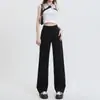 Jeans Marrones de Pierna Ancha para Mujer, Otoño e Invierno, de Tiro Alto, Tallas Grandes, Pierna Recta Suelta, Caídos, Pantalones Largos hasta el Suelo