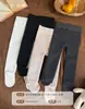 Meia-calça de Lã Grossa Pato para Crianças Meninas, Estilo Inverno, Leggings com Textura Vertical Fina, Com Pé, Antiderrapante, Espessura Média