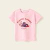 Roupa infantil feminina algodão puro estilo ocidental moda infantil camiseta manga curta tesouro masculino cor sólida série desenho animado combina com tudo moda coreana camiseta