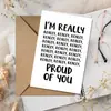 Compra directa transfronteriza: orgulloso de ti, tarjetas de ánimo y aplausos, felicitaciones motivacionales, regalos de celebración, sobres interactivos, tarjetas de felicitación