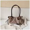 Ruien 2026 Otoño Nuevo Vintage Simple para Viajes Diarios Plisado Estilo Coreano Chic Bolso de Hombro Bolso de Mano de Moda