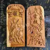 Suministros Taoístas Madera de Trueno Token de Dos Colores Token del Ancestro del Trueno Comando del Ancestro del Trueno Doble Cara Finamente Tallado Token Grande de Alta Calidad