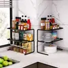Estante de Almacenamiento para Cocina Multifuncional Caja Organizadora de Frascos para Condimentos para Condimentos, Aceite, Sal, Salsa y Vinagre, Montado en la Pared, No Requiere Taladrar