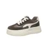 Zapatos de Plataforma con Cordones de Piel Genuina Suela Gruesa para Aumentar la Altura 2026 Otoño Nuevos Versátiles Zapatos de Mujer Zapatos Blancos Pequeños Deportivos Casuales Zapatos Individuales