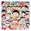 50 peças de desenhos animados cereja maruko fofo infantil personalizado criativo bagagem copo capacete adesivos decorativos