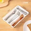 Divisor de Cajón de Cocina Caja de Almacenamiento para Cubiertos, Compartimento Integrado en Gabinete Doméstico para Cuchillos, Tenedores y Palillos, Organizador de Utensilios de Cocina