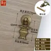 Alça de Cesta de Flores Vazada Estilo Antigo, Alça de Furo Único, Alça de Porta de Armário de Cobre Puro Estilo Chinês, Acessórios de Cobre para Móveis