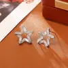 Pendientes de Estrella de Cinco Puntas Zirconia Starlight, Pendientes Brillantes de Moda y Alta Gama para Mujer, Accesorios Exquisitos y Versátiles Estilo Japonés y Coreano