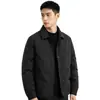 Estilo masculino leve e elegante, jaqueta leve de plumas de pato branco 90%, nova coleção outono/inverno 2026, peça de outer wear simples e casual