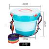 Cubeta Plegable Abierta Engomada Gruesa con Tapa y Sin Cebo Cubeta de Cebo Cubo de Pesca Cubo para Peces Vivos Cubo Plegable Equipo de Pesca