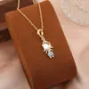 Colar Não Desbota, Feminino Verão Desenho Animado Elfo Novo Colar Versátil Aço Titânio Acessórios de Moda Corrente de Clavícula de Alta Qualidade