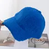 Gorra de Béisbol Verde Otoño e Invierno Color Sólido Simple que Favorece el Rostro Estilo Coreano Pequeño Ins Gorra de Pico de Felpa Versátil Sombrero de Lana de Cordero