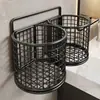 Estante de almacenamiento para baño, cubo organizador de peines para pared sin taladro para baño y inodoro