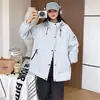 Parka para mujer 2807, estilo primavera y otoño, nueva popular de 2026, chaqueta cortavientos casual holgada con capucha