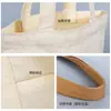 Bolso Tote de Lona con Logo Bolso de Hombro de Algodón Bolso de Lona Ecológico para DIY Bolsas de Compra en Blanco para Regalo