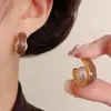 Brincos de Pérola em Forma de C com Gotejamento de Óleo, Luxo Leve, Simples e Versáteis para Mulheres, Brincos com Design Elegante e Único para Atacado