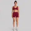 Conjunto de Ropa de Yoga Transfronterizo para Mujer, Conjunto de Chaleco Deportivo Casual para Correr con Sujetador de Yoga en Forma de U para Fitness