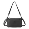 Bolso de mujer transfronterizo nuevo con un toque de alta gama, bolso de axila con patrón de lichi, simple y elegante, gran capacidad, bolso de hombro y cruzado de moda