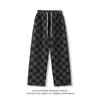Outono/Inverno 2026 Novas Calças Casuais Masculinas Xadrez Slim Fit Harem Jogger Spirit Social Jeans Masculino