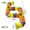 Túnel de Juguete para Gatos Arcoíris, Plegable, con Múltiples Agujeros, Interactivo, Empalmable, Nuevo Túnel para Gatos, Suministros para Mascotas, Venta al por Mayor