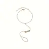 Comercio Transfronterizo de Amazon Tobillera Anillo Mobius Símbolo Infinito Cadena Fina Dorada Cadena para Dedo del Pie Elegante Simple