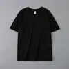 Camiseta 230G peso pesado 7A antibacteriana masculina manga curta 100% algodão gola redonda solta cor sólida base branca feminina meia-manga verão